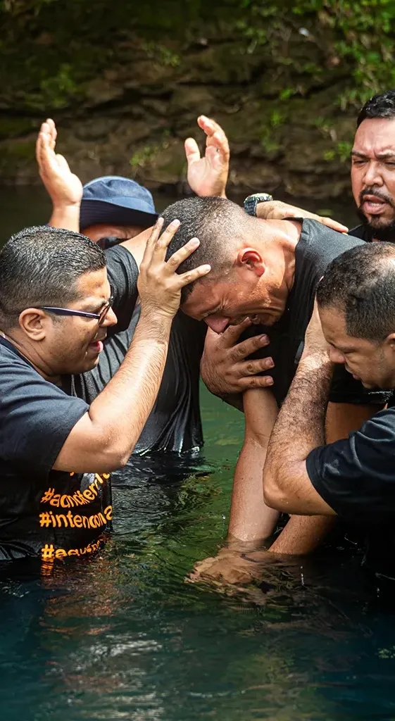 Baptism in a river