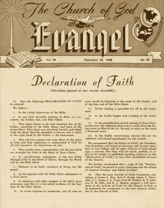 Church of God Declaration of Faith